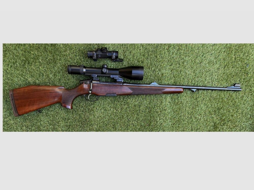 Steyr Mannlicher lujo con Zeiss 3-12x56 y visor de punto rojo .308Win