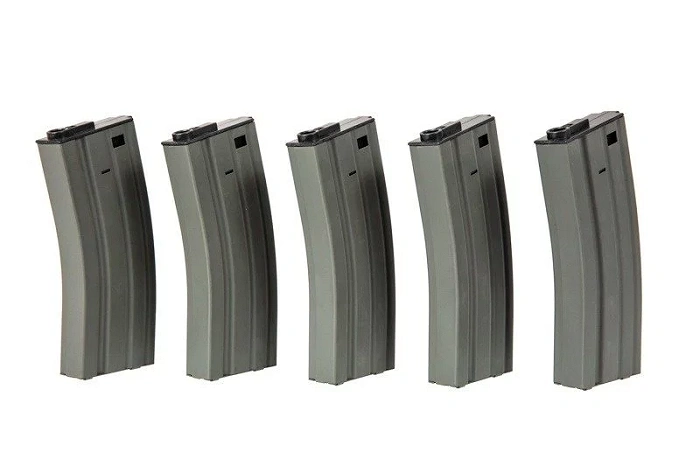 Set of 5 Mid-Cap magazines for 120 BBs for M4/M16 replicas – gray, image 1 of 16