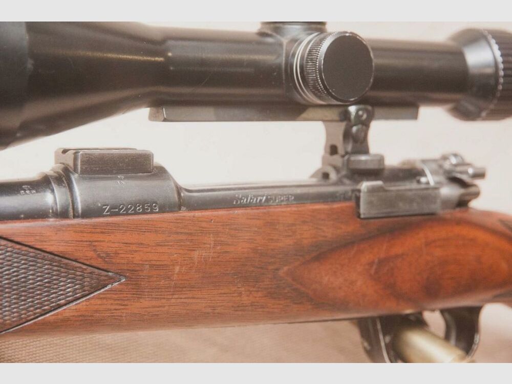 Sistema Mauser 98 Parker Hale con mira telescópica Nickel Marburg 3-12x56 retícula iluminada 4