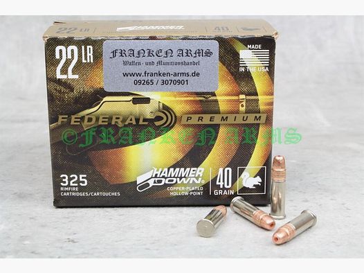 Federal Premium HAMMERDOWN CPHP .22lr 40gr. 2,6g 325 pezzi