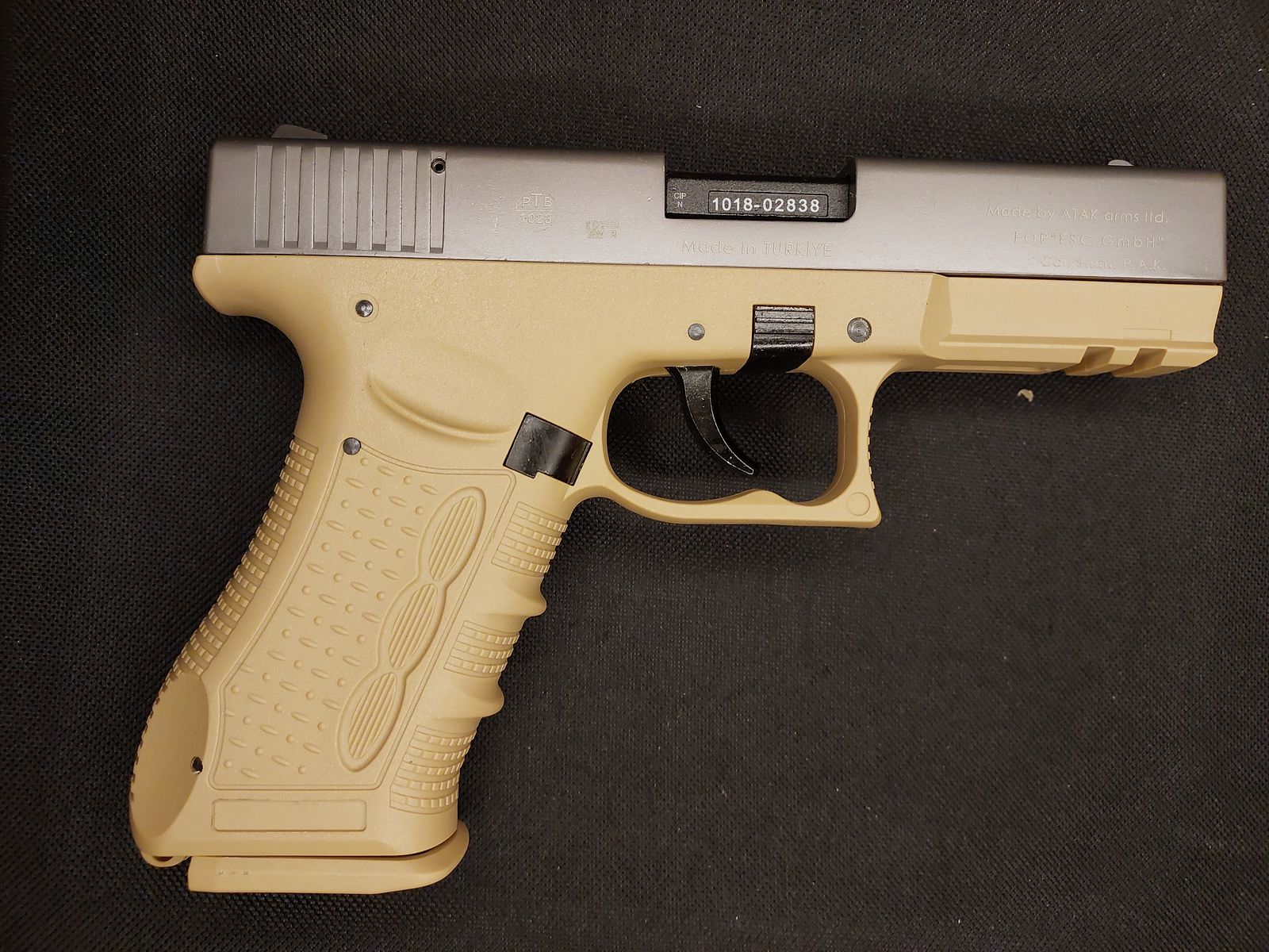 Zoraki 917 pistola de fogueo 9mm P.A.K. desierto TAN TITANSCHLITTEN (PTB 1023)