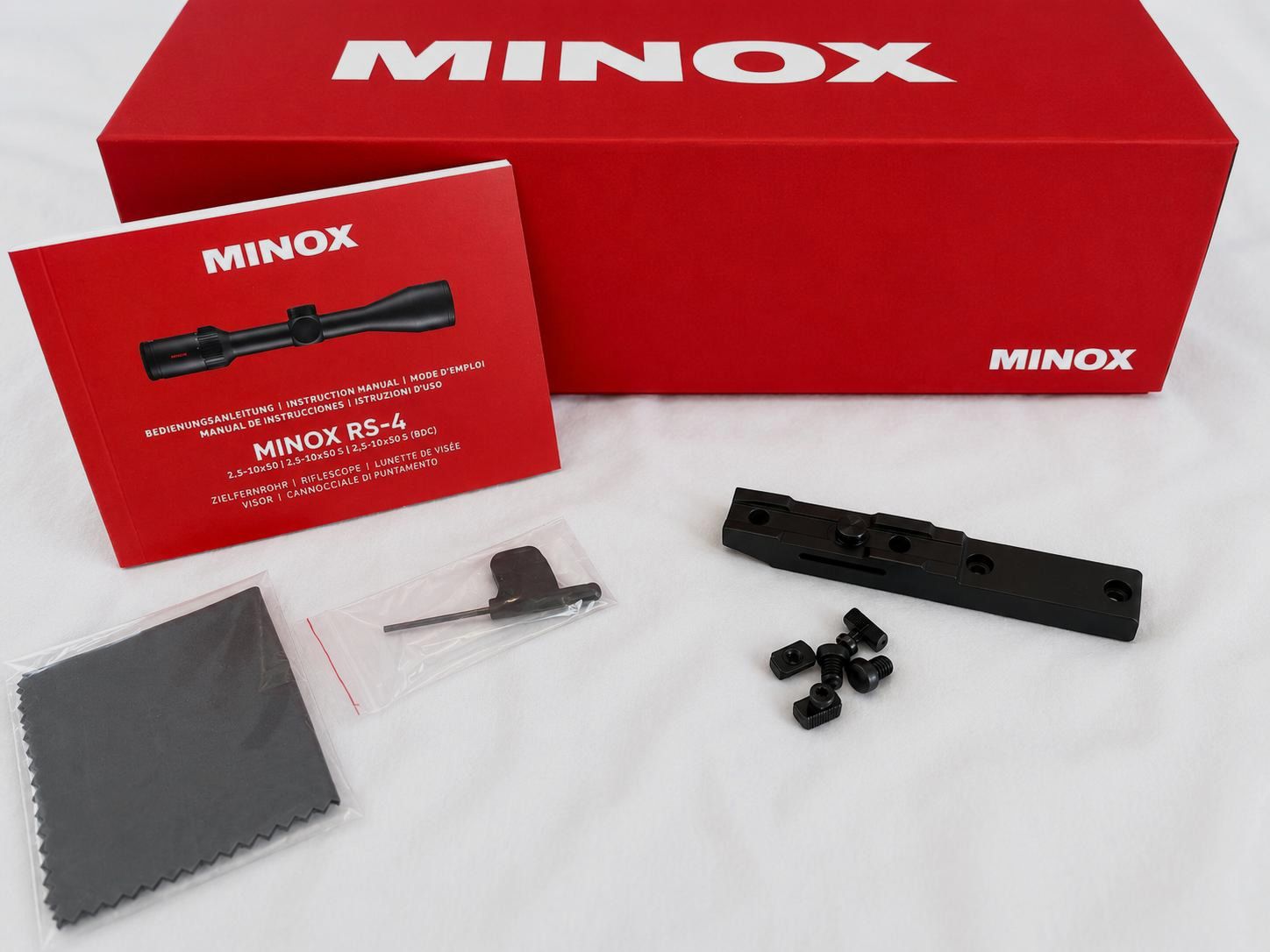 MINOX RS-4 2,5-10x50 Red Dot richtkijker incl. zadelmontage – nauwelijks gebruikt, Topstaat! Prijs VHB!