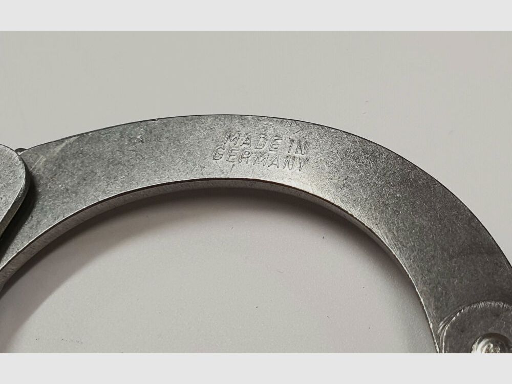 CLEJUSO Clemen & Jung e.K. Manette CLEJUSO No. 12 A INOX grande, manette in acciaio inossidabile, Made in Germany, usato