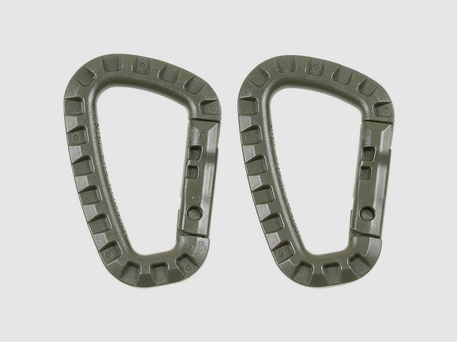 MFH Karabiner Kunststoff, 2er Pack - Oliv