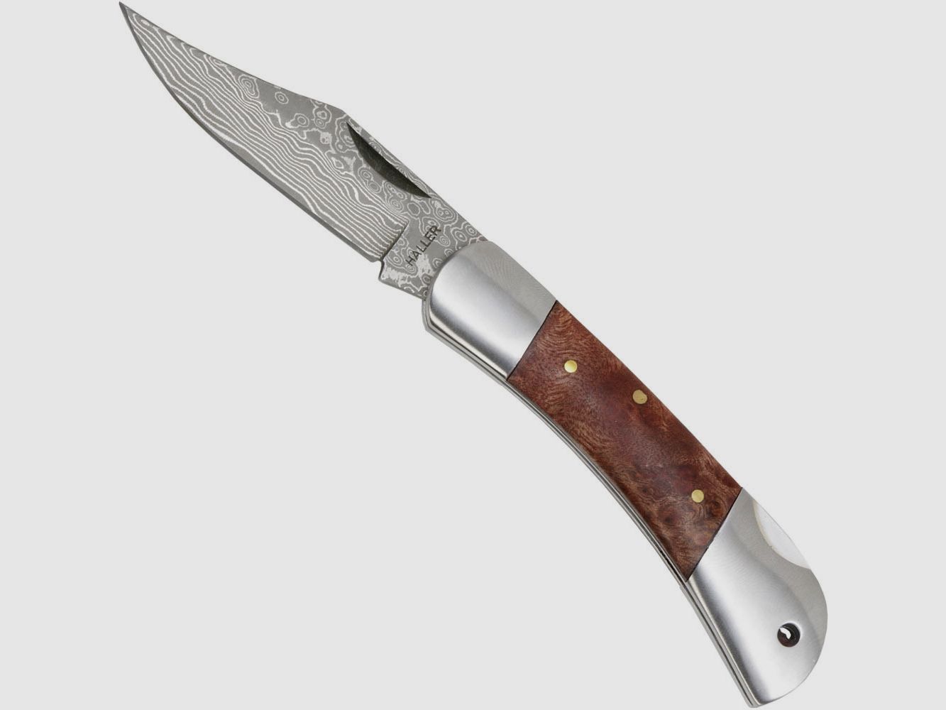 Damascus pocket knife in gift box