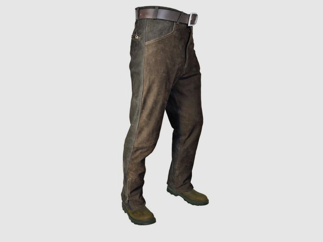 Hubertus Lederhose 2-Farbig "Trapper" 60