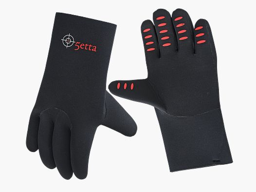 5etta Black Glued Neoprenhandschuhe - S
