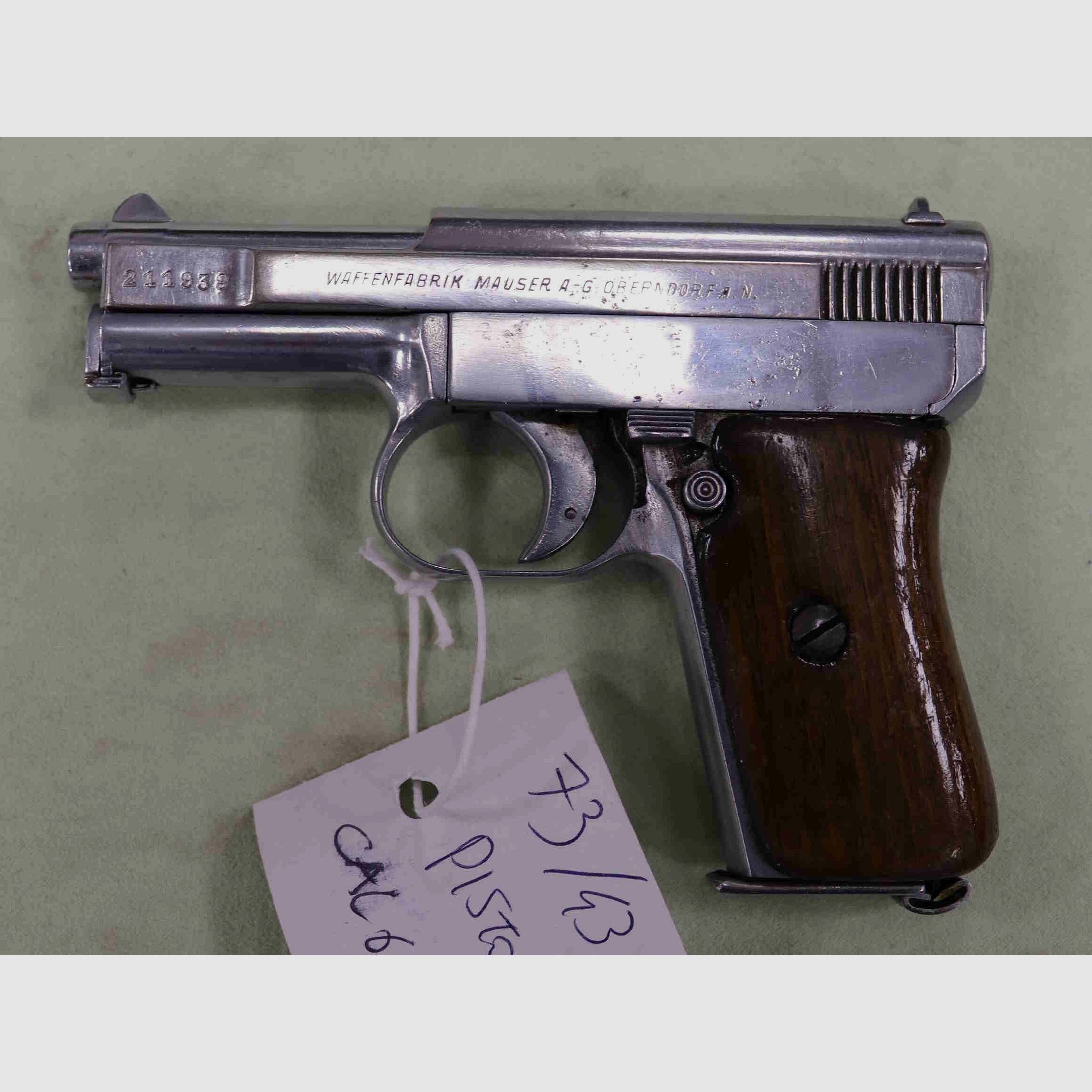 Mauser Modell 1910 Pistole Kaliber 6.35, Bild 1 von 3