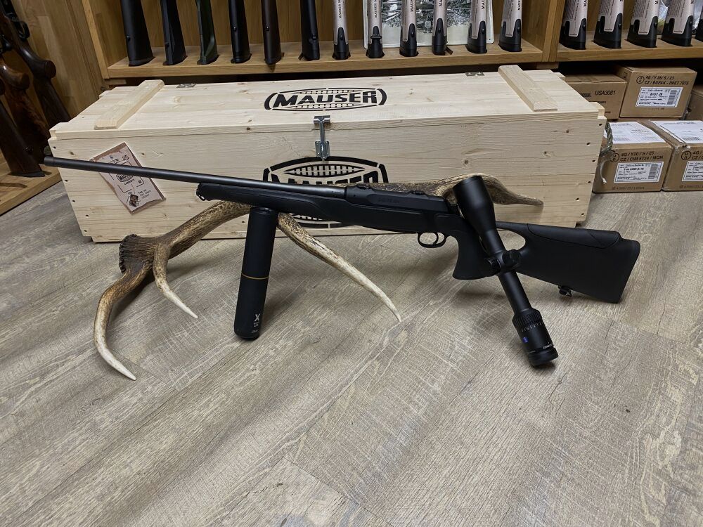 Sauer 404 Synchro XT, met Zeiss Conquest V6 2-12x50 M, VOLLE SET