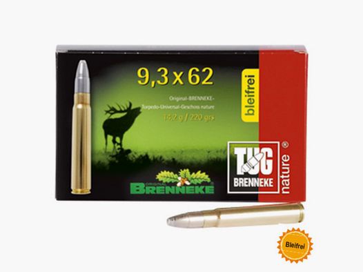 BRENNEKE 44243000 .9,3x62 TUG nature+ 14,2g 220 gr Bleifrei Langwaffenmunition