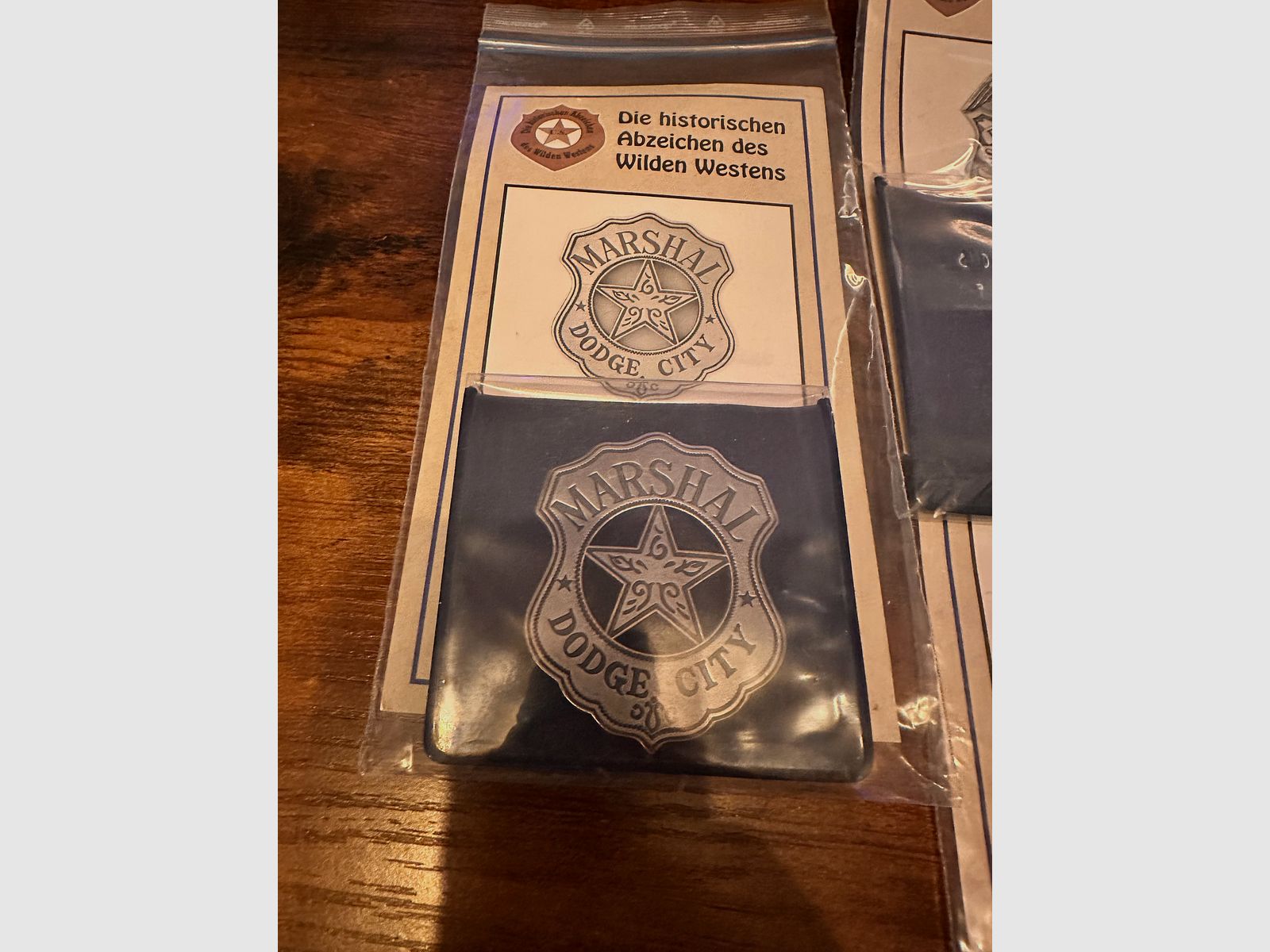 Good police badge and badge of the wild west