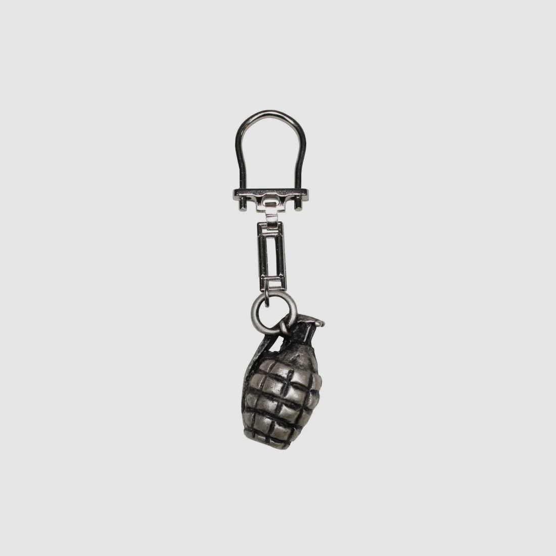Schlüsselanhänger Handgranate - Metall, silber