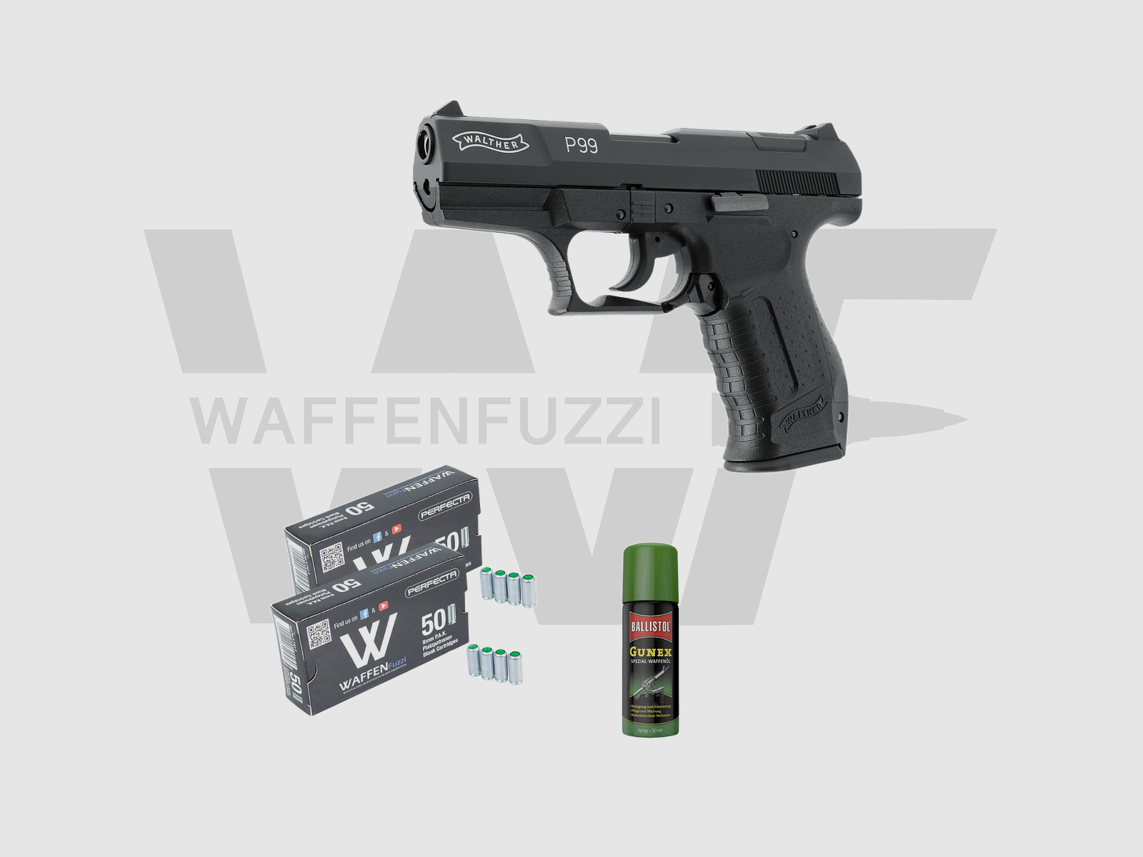 Walther P99 "S" Schreckschuss Set Kaliber 9mm PAK