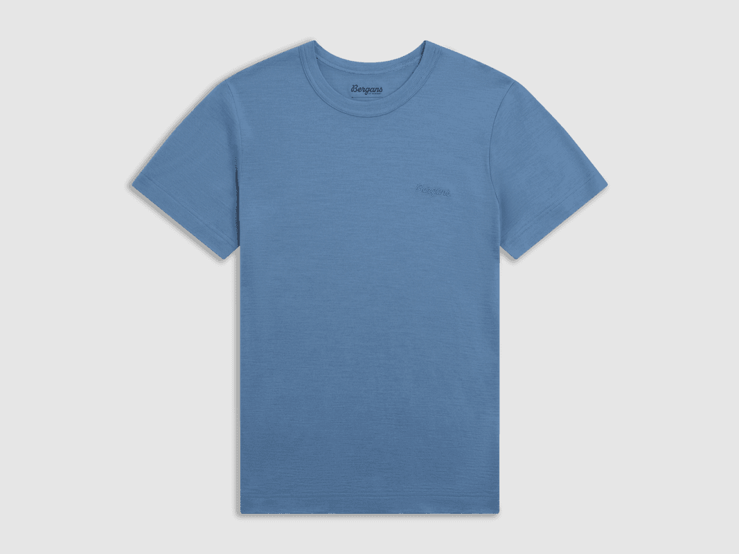 Bergans Logo Merino Tee Women Elemental Blue L