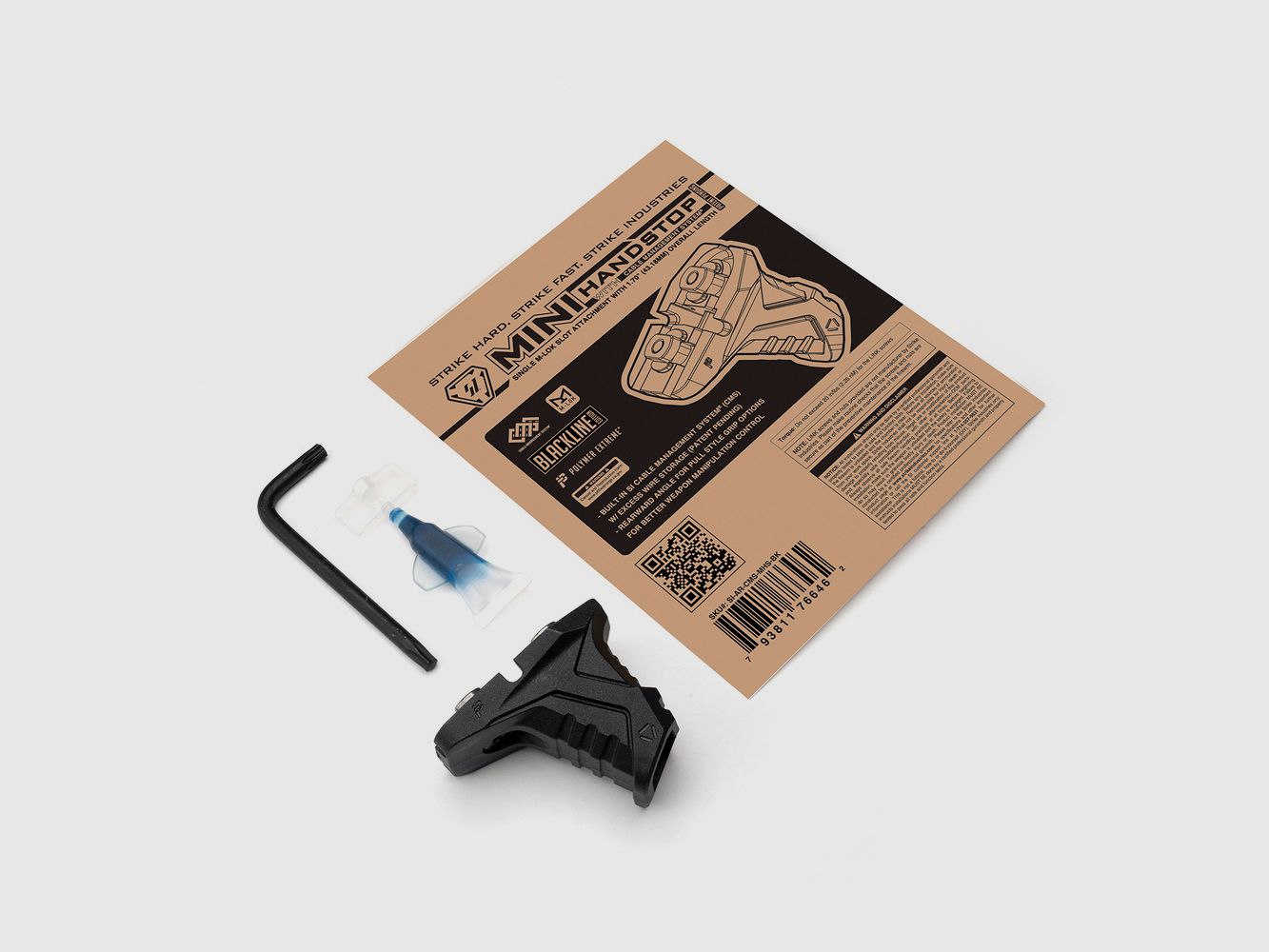 Strike Industries LINK Mini HandStop Gestione Cavi M-LOK Nero, immagine 5 di 5