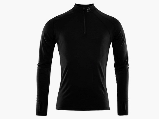 aclima Aclima Pullover LightWool Zip Shirt jet black