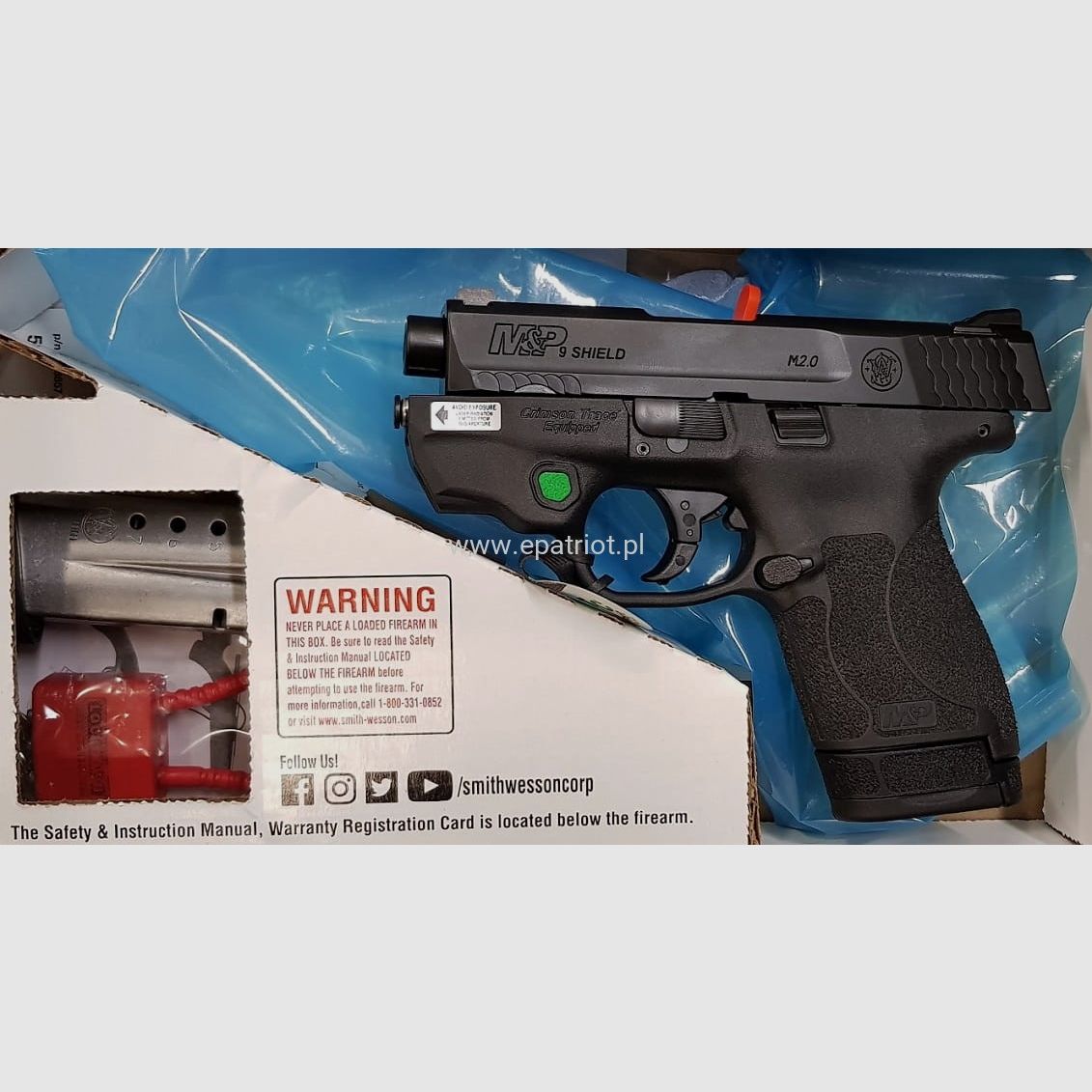 Pistolet Smith&Wesson M&P9 SHIELD avec laser
