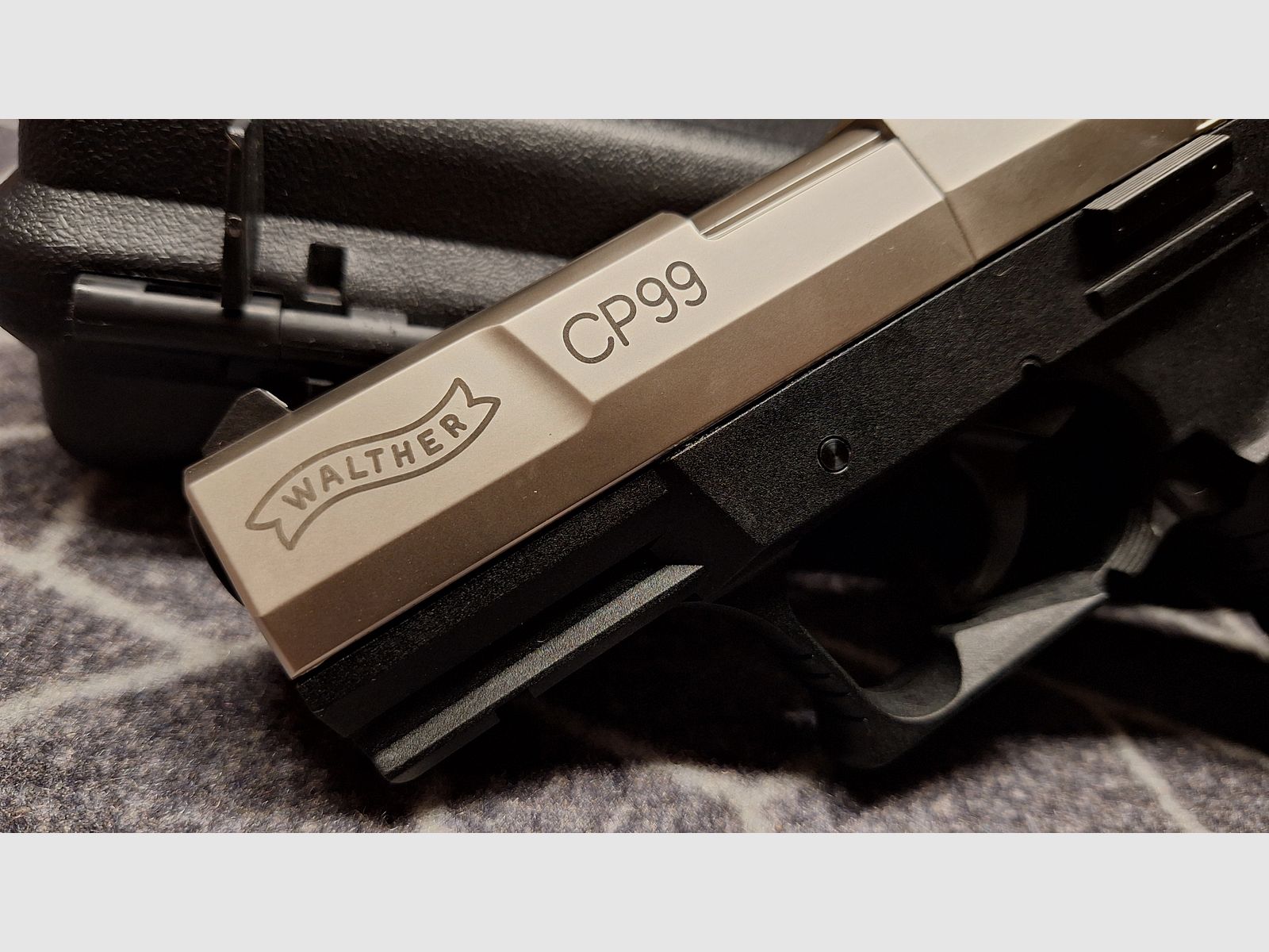Walther CP99 Nickel 4,5 mm Diabolo pistola CO2 NUOVA!
