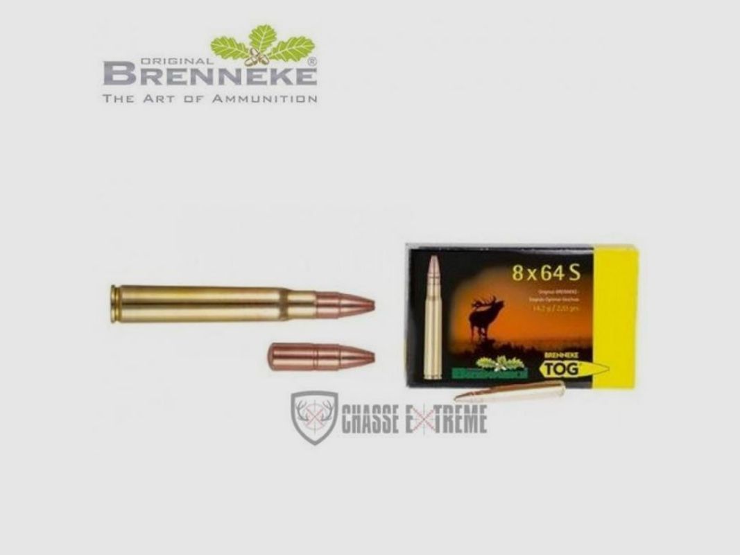 20 Patronen BRENNEKE TOG Kal. 8X64S 220Gr