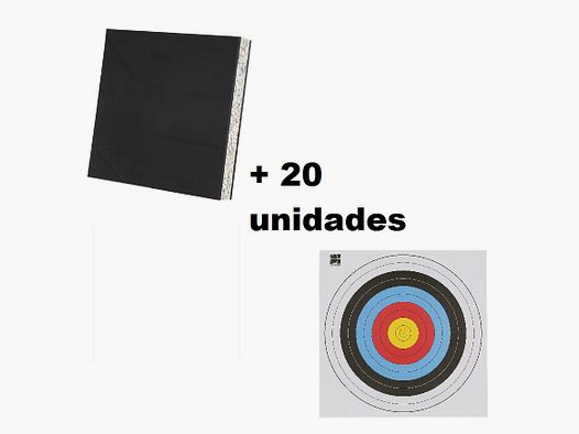 Kit Parapeto Foam Booster MFT 60x60x10 cm + 20 dianas de papel 60x60cm.