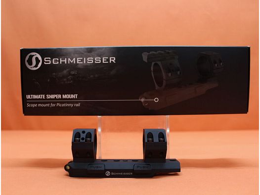 Schmeisser Schmeisser USM QD montaje de bloque 1" Alu negro para perfil Picatinny BH=desde 13,5mm incl. burbuja/accesorio