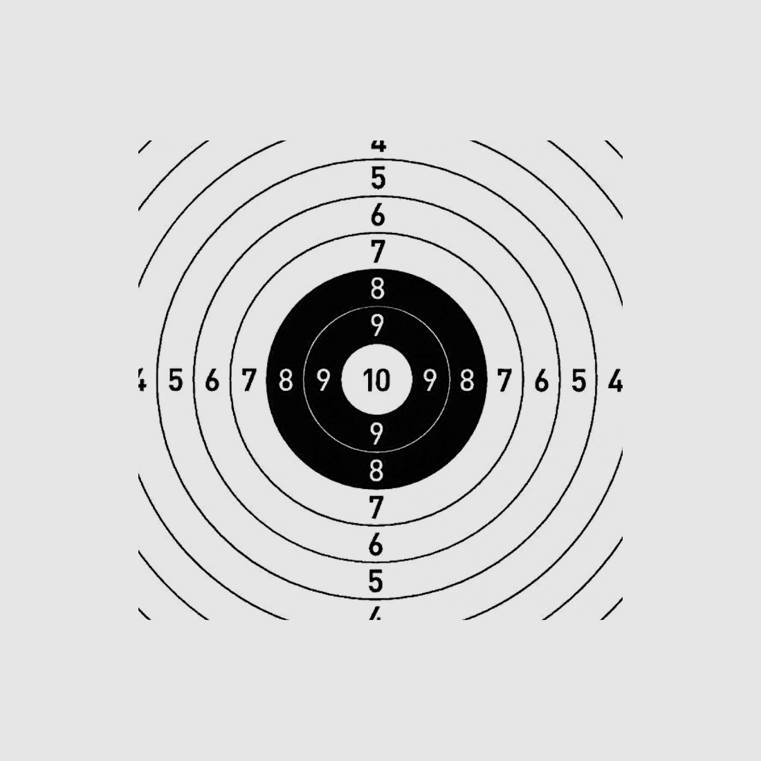 Miroir pour cible de chasse DJV (cible à 10 cercles) (100 pièces)
