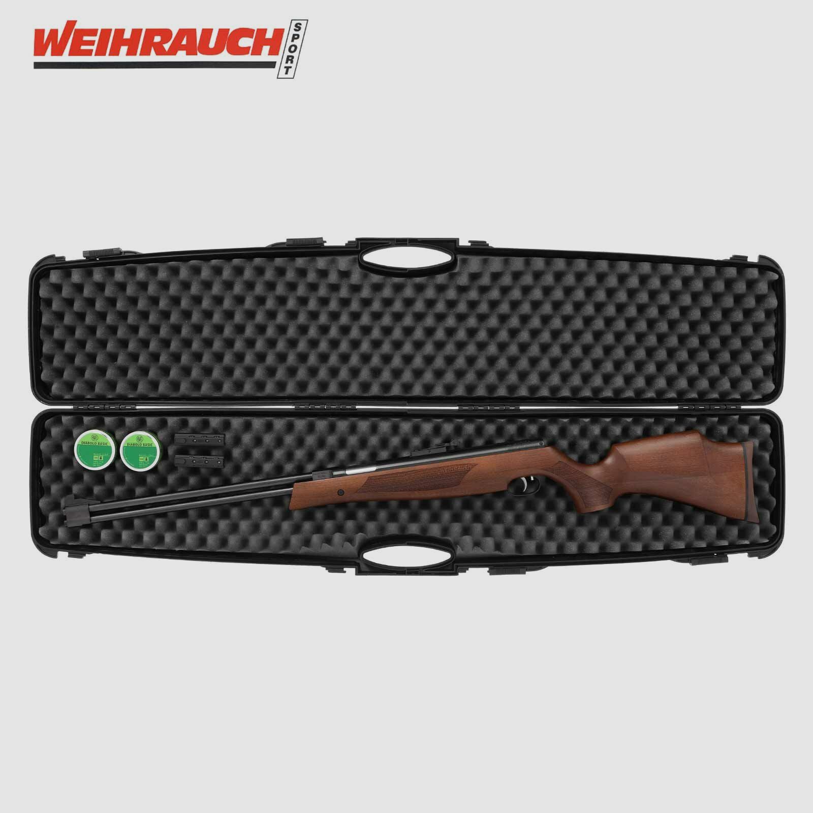 SET Luftgewehr Weihrauch HW 77 4,5 mm (P18) + Koffer inklusive 2 Zahlenschlösser + 1000 Diabolos