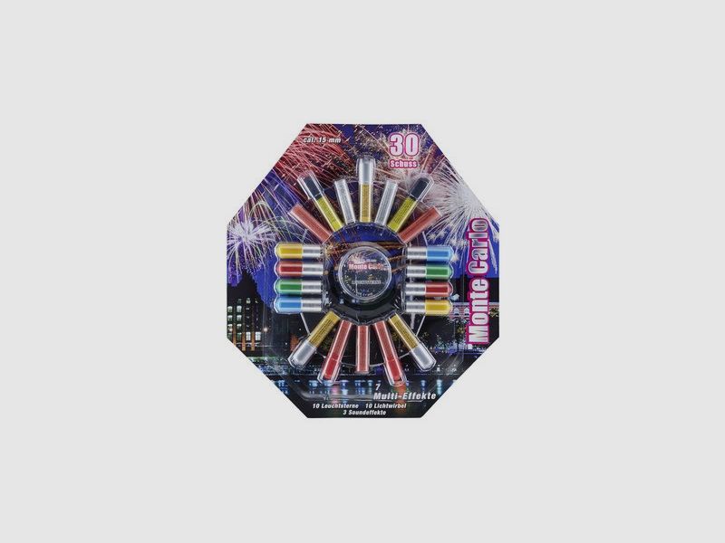 SIGNAL-MUNITIONS-SET "MONTE CARLO" - 30-TLG. - 15 MM