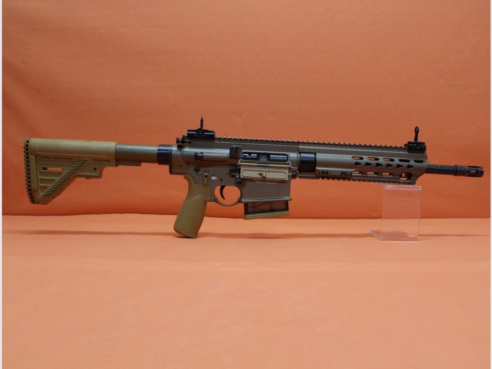 Heckler&Koch Ha.Büchse .308Win Heckler&Koch/H&K MR308 A3 13" Lauf RAL8000 HKey, Gas-Piston-System HK417/G28