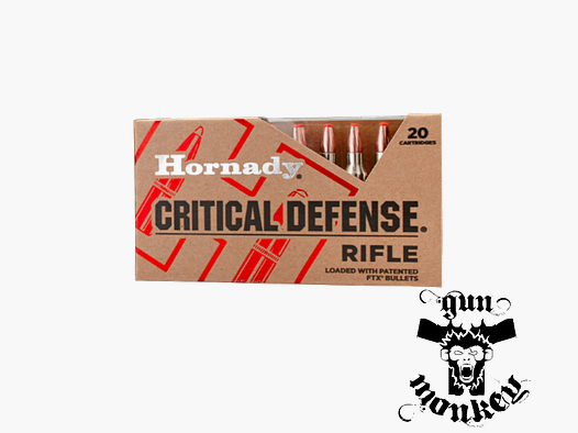 Hornady Büchsenmunition Kal. .223Rem FTX Critical Defense 4,73 g/73 gr (1 Packung = 20 Stück) (80260)