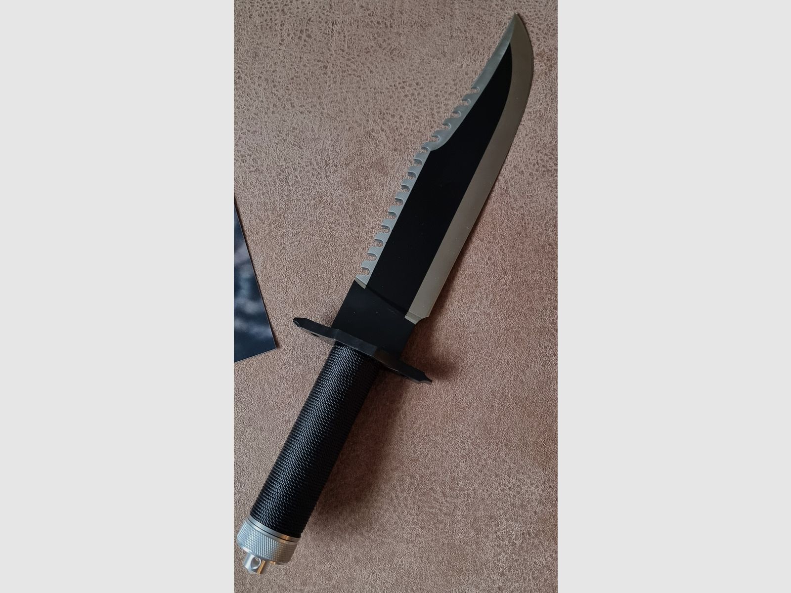 Firma original de Silvester Stallone de 1997 en foto + cuchillo Edición de firma