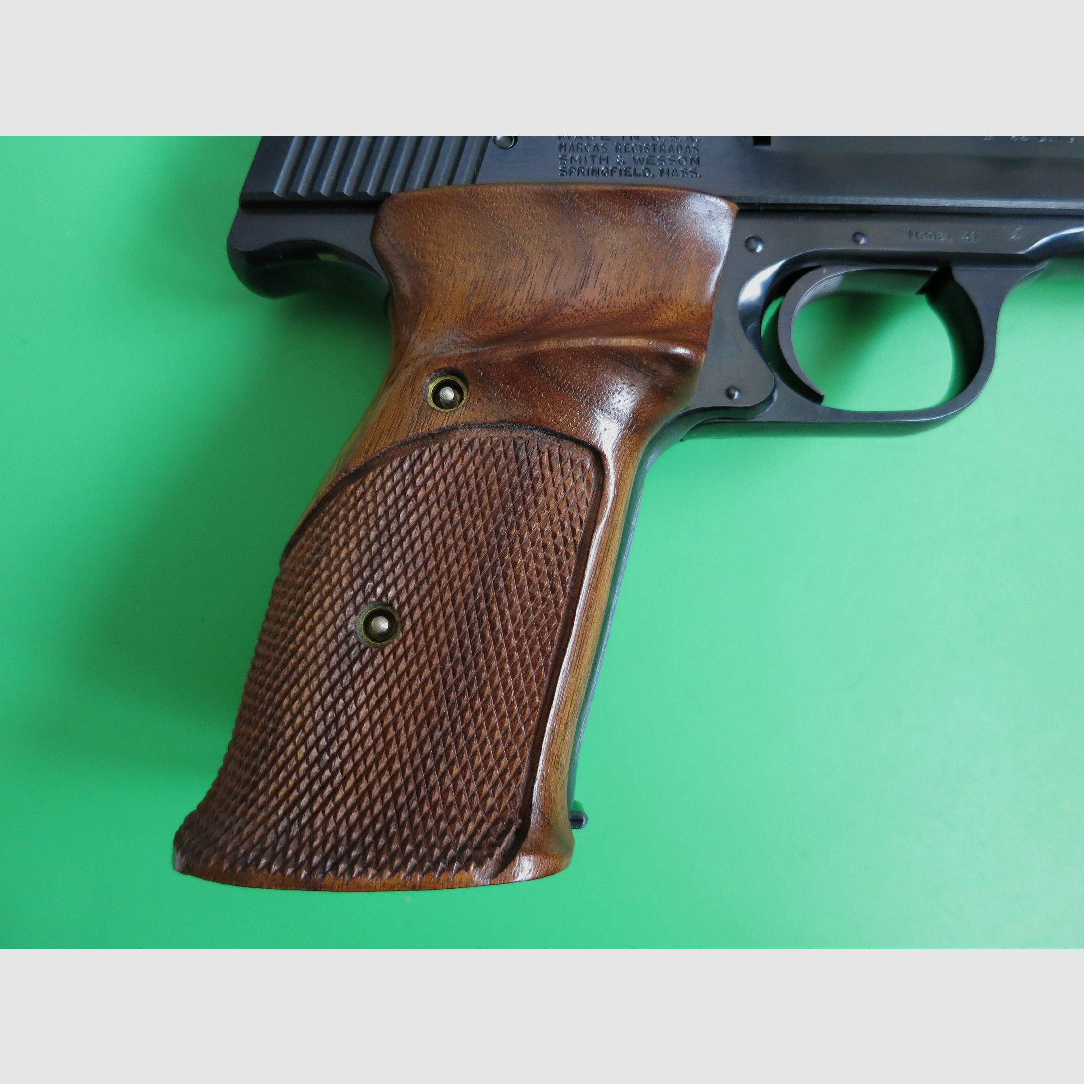 Pistola sportiva di alta gamma Smith&Wesson Mod. 41, .22 lfB, canna da 7,5" con compensatore, come nuova, assoluta rarità da collezione #40