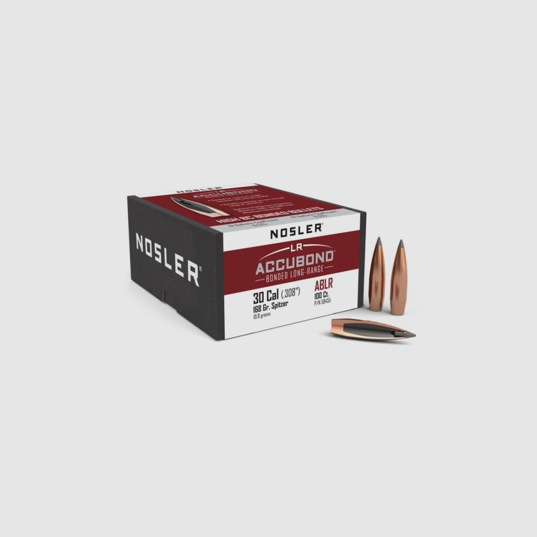 NOSLER ACCUBOND BULLE CAL30 GR168