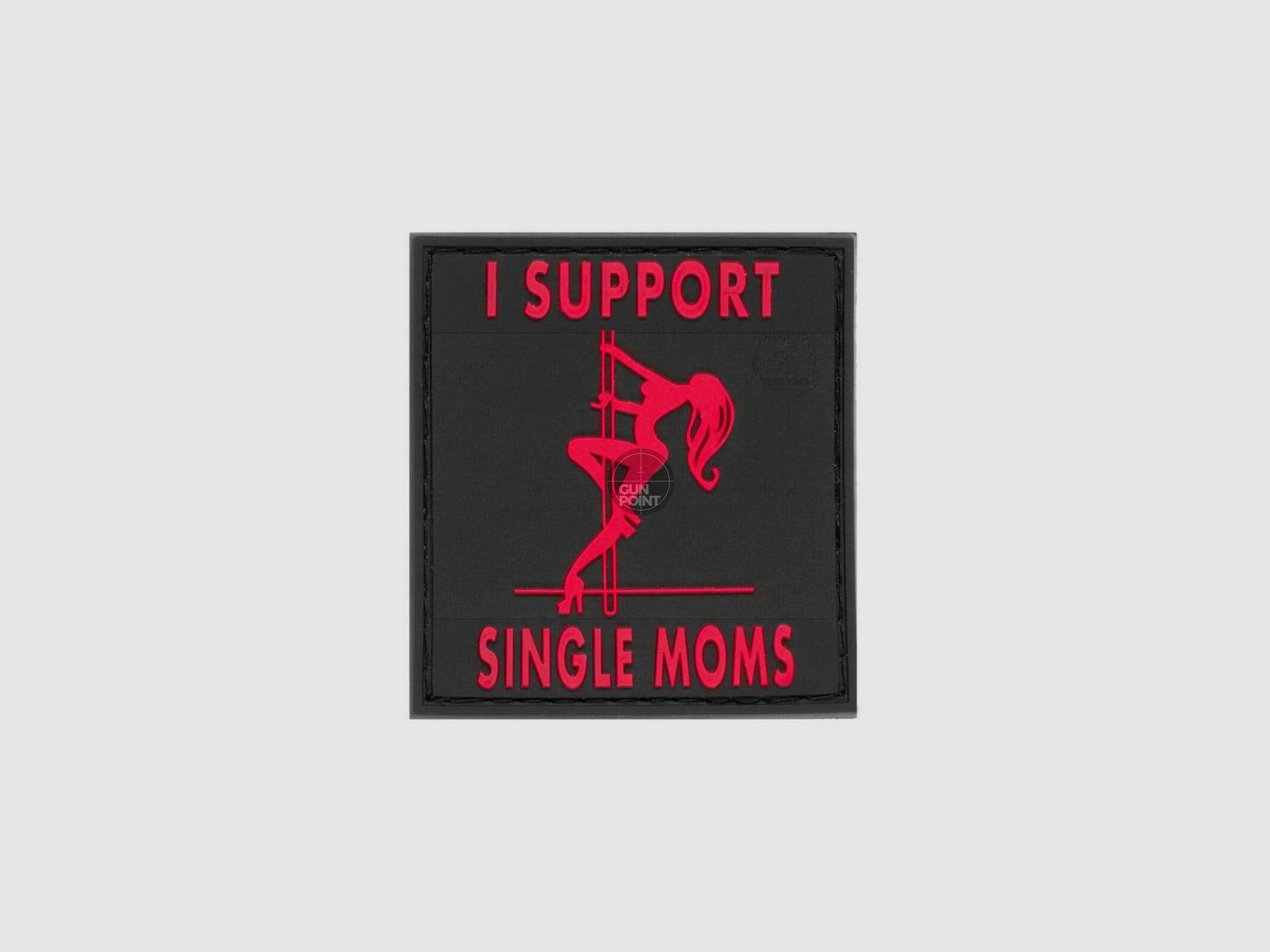 JTG I Support Single Mums Rubber Patch-Blackmedic