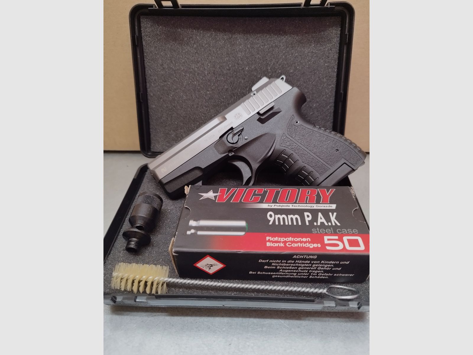 Zoraki 906 Schreckschuss Pistole 9mm Titan-Optik Set Angebot !!Neuware!!