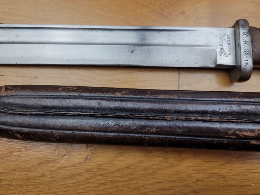 Rare baïonnette allemande 84/98 1ER type – Coppel + Danzig – Duché de Anhalt – W 88 – au numéro ! – Etat sup !, image 11 sur 18