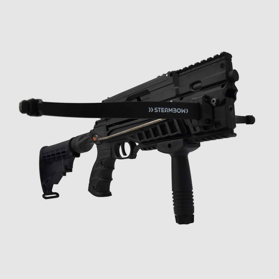 Multishot Pistolenarmbrust Steambow AR-6 Stinger II Tactical 55 Ibs Tuning Abzug Schnellwechsel-Wurfarmsystem inklusive ZubehĂ¶r (P18)