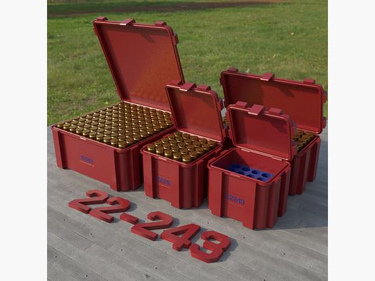 Filamelt Munitionsbox / .22-243 / ‘Klappdeckel’ / Patronenbox, Ammo Box