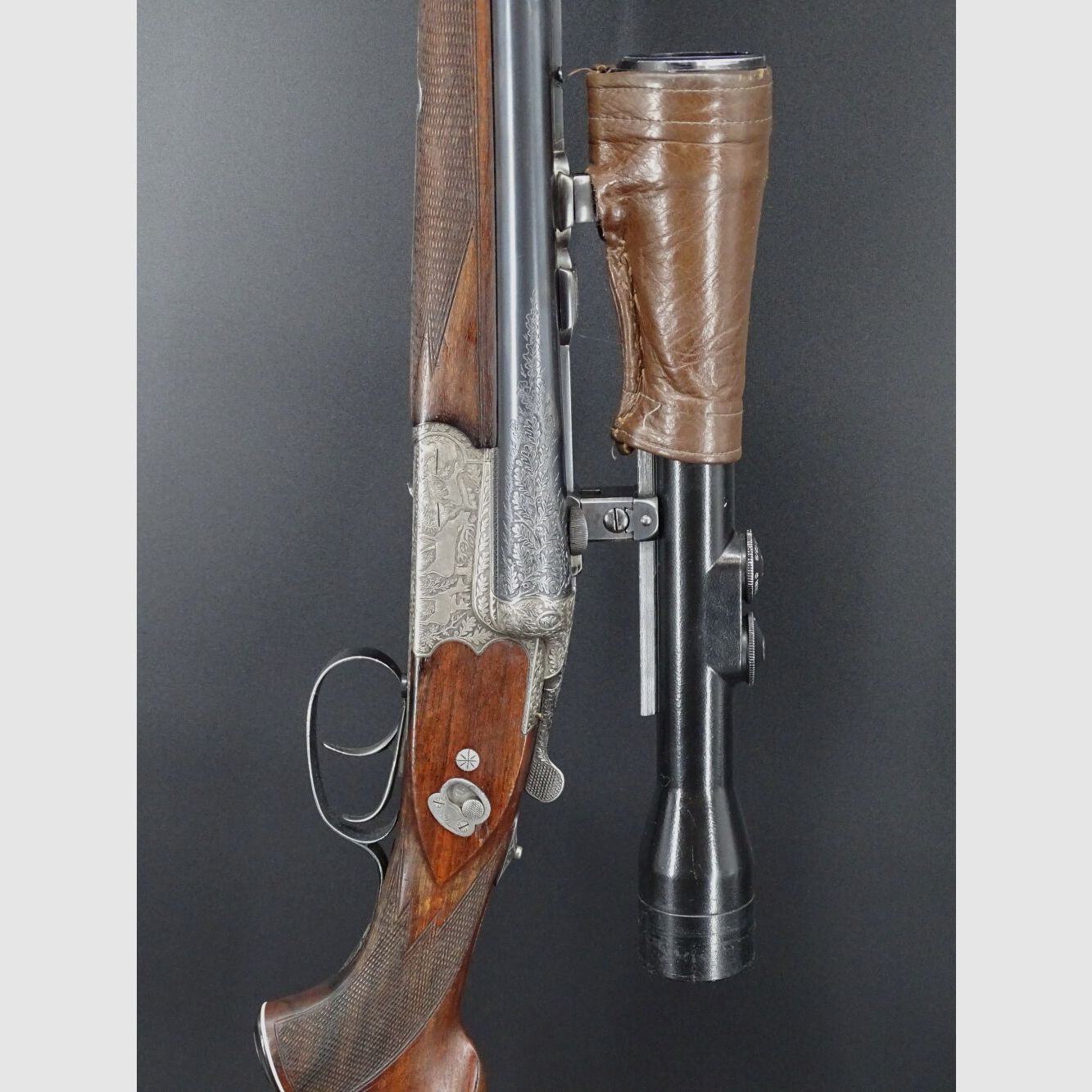 Fortuna Suhl Mod 32 calibre 7x57R 16/70 de primera mano M32 año de fabricación 28.01.1966 grabado de hoja de roble, imagen 3 de 9