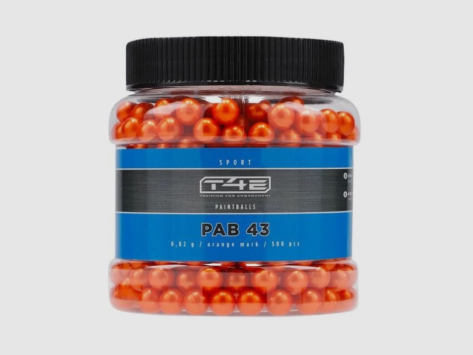 Bio Paintball-Kugeln orange Umarex T4E PAB43 Sport Kal.43 x 500, Bild 1 von 6
