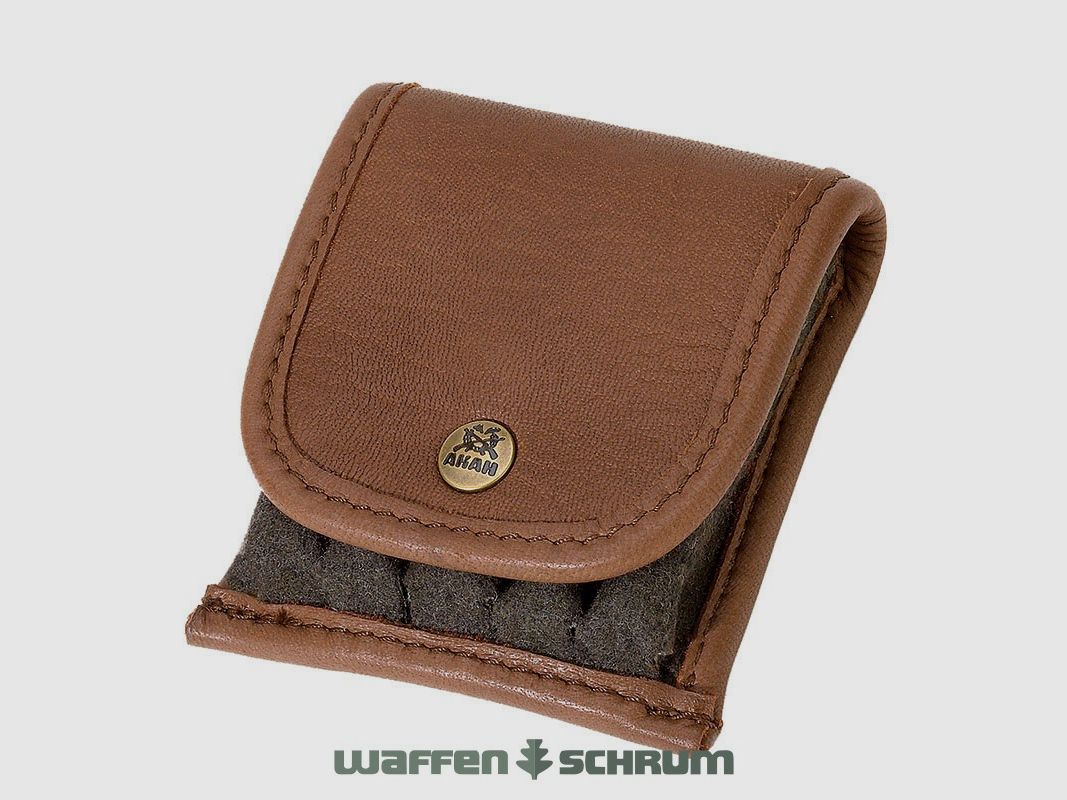 Étui à cartouches AKAH en cuir d'élan pour 5 cartouches