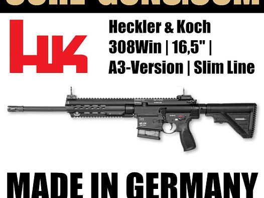 Heckler & Koch MR308 A3 - HK SLB MR308, A3-Version, Slim-Line, HK Key  - sofort verfügbar UVP: 3600€ IWA SPECIAL MR 308 