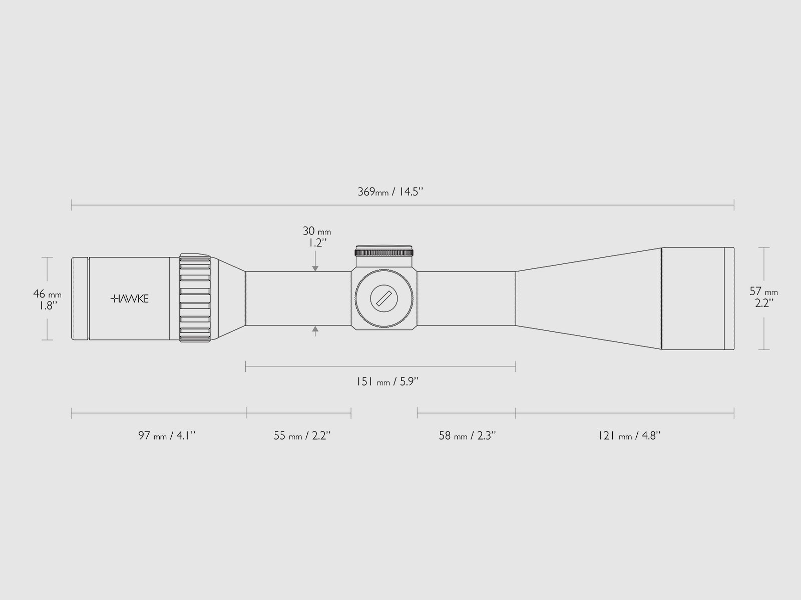 HAWKE 16362 Scope Endurance 30 WA SF 6-24x50 LRC 24x Reticle