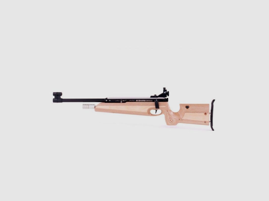 Set fucile biathlon Ecoaims legno con piedi, immagine 3 di 12