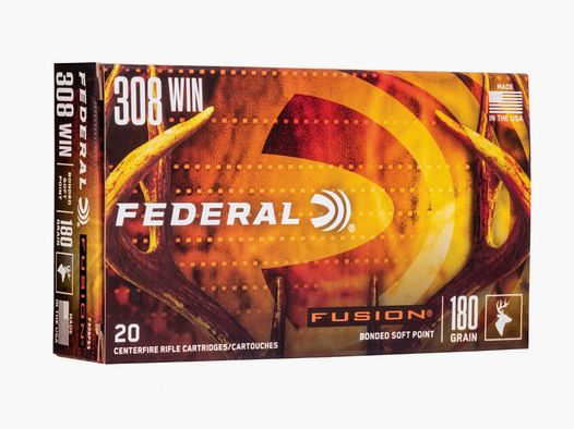 Federal Ammunition 2007942 .308 Win. Fusion 11,7g 180grs. 20 pièces