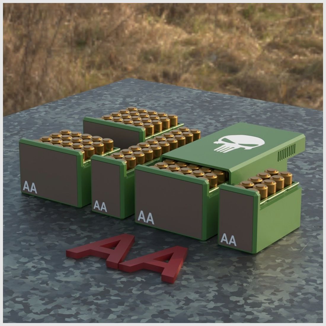 Filamelt Scatola per Batterie AA "Coperchio Scorrevole" – per 10 / 20 / 25 / 50 Batterie, immagine 6 di 9
