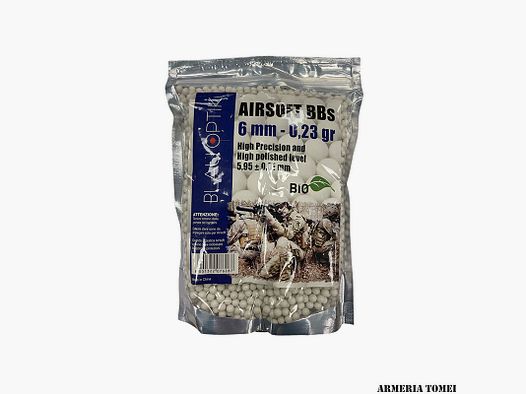 BLAU OPTIK – PALLINI SOFT AIR BIO CAL 6 MM / 0,23 GR (1KG)
