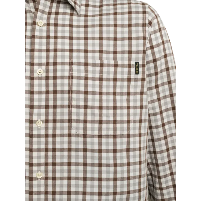 Beretta – Chemise Bryggen à carreaux gris marron, image 5 sur 5