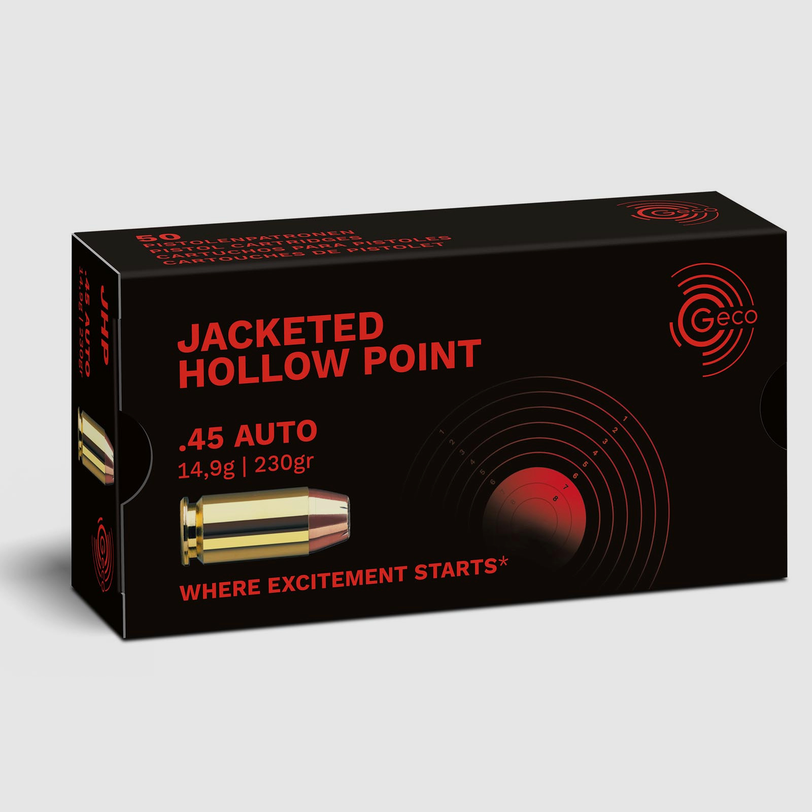 Geco hollow point 14.9g - 230gr .45Auto