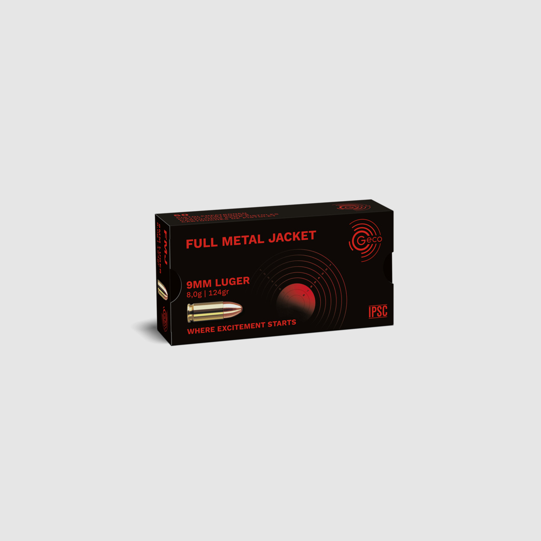 Geco 9mm LUGER FMJ 8,0g 124gr